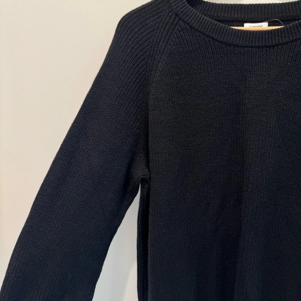 J. Crew Button Raglan Crewneck Sweater black Size XXL
